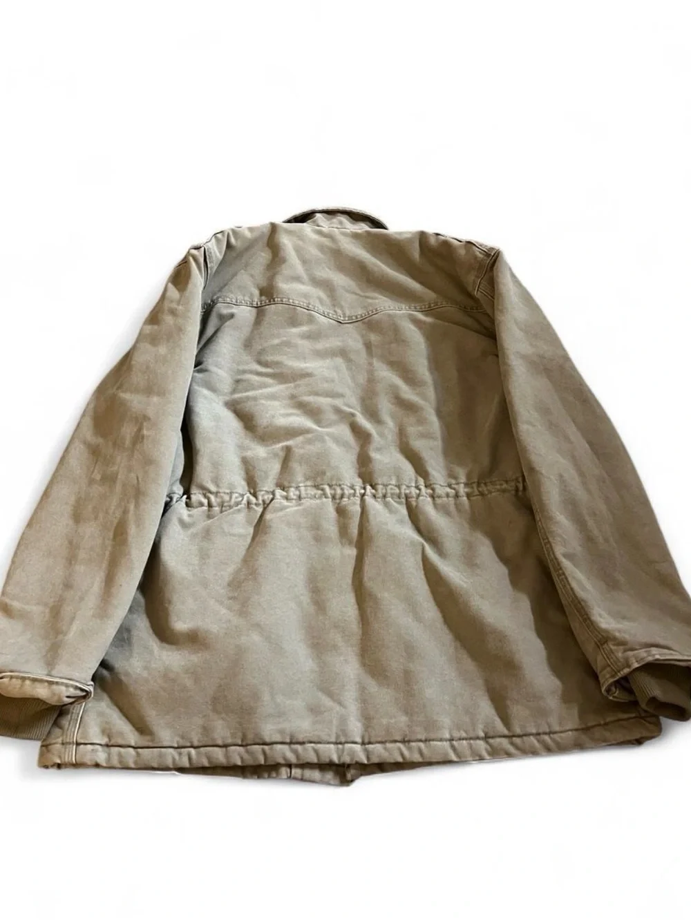 Vintage Carhartt Blanket C46DES Quilt Lined Duck Brown Coat Size M Jacket 90s